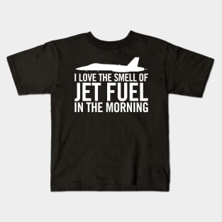 F/A-18 "I love the smell of jet fuel in the morning" Kids T-Shirt